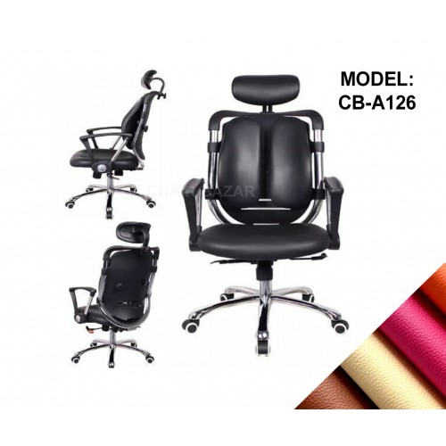 LEATHER-REXINE CHAIR