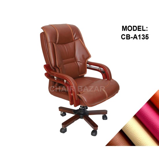 LEATHER-REXINE CHAIR
