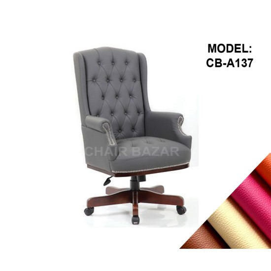 LEATHER-REXINE CHAIR
